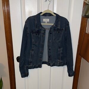 Time and Tru Dark Blue Jean Jacket